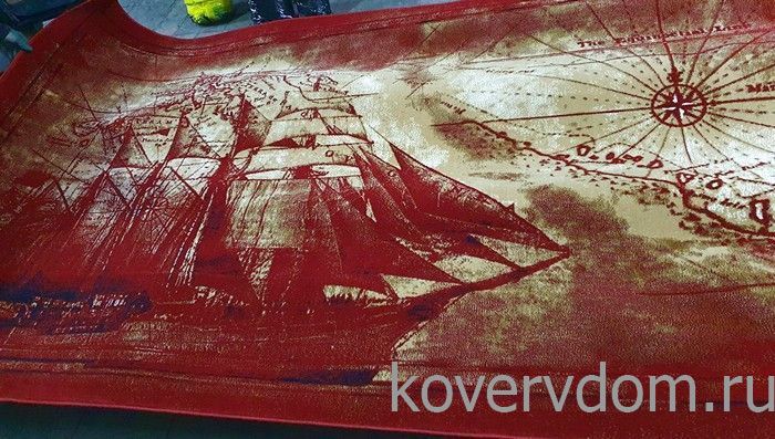 Ковер МОРСКОЙ древняя КАРТА МИРА-1 красно-бордовый Ковер МОРСКОЙ древняя КАРТА МИРА-1 красно-бордовый