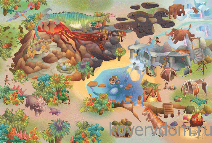 Детский развивающий 3D ковер Парк Юрского периода 86030