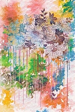 Шерстяной ковер из Монголии Hunnu R Цветы 6A1883 175