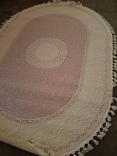 Ковер из Турции розовый HUNKAR 7908 PURPLE / PURPLE Овал