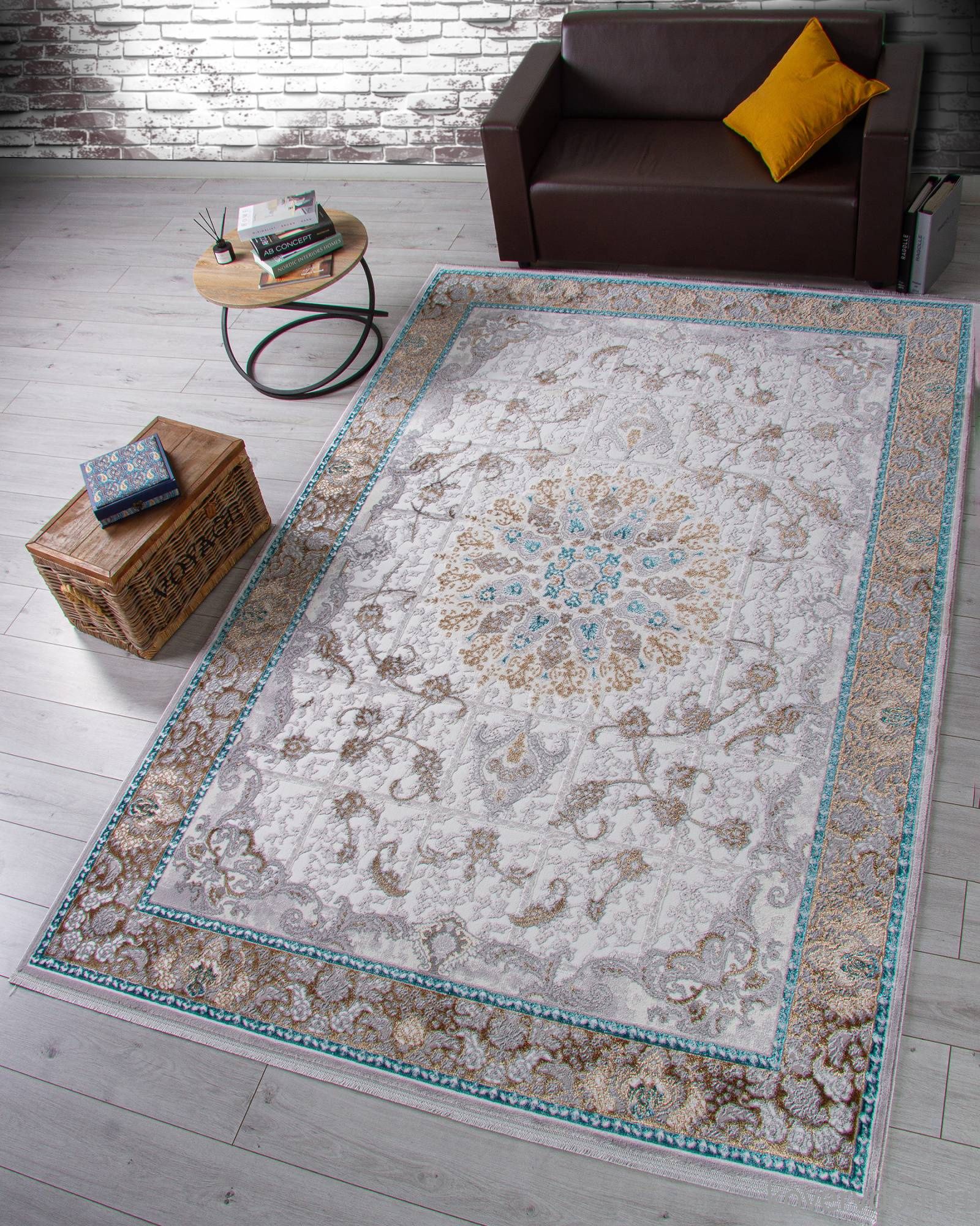 Ковер HALIF F640 GREEN-BLUE