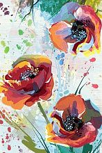 Шерстяной ковер из Монголии Hunnu R Цветы 6A1616 001