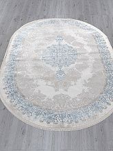 Ковер из Турции голубой EFSAN L270A CREAM SHRINK / BLUE FDY Овал