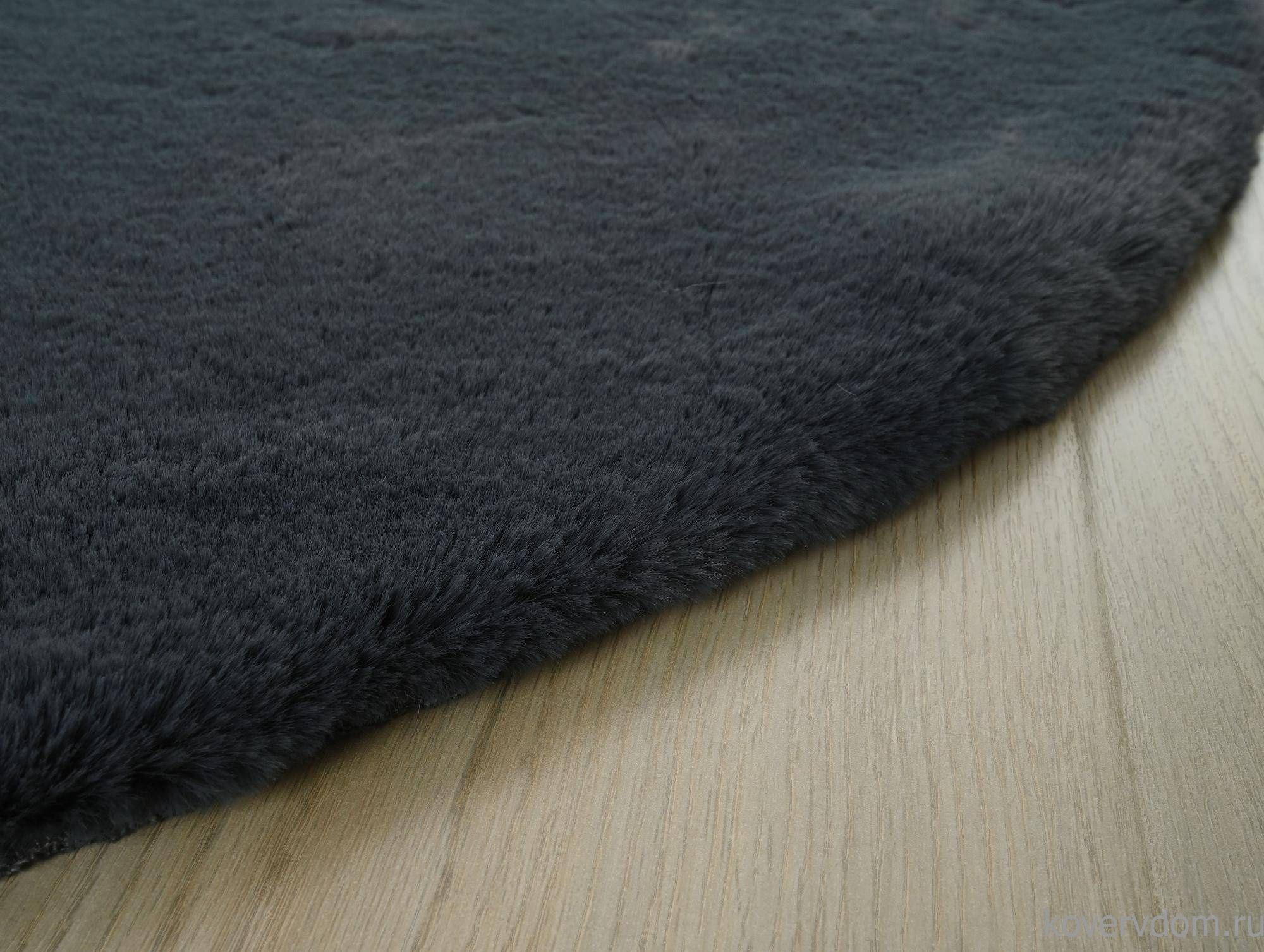 Ковер из искусственного меха RABBIT PREMIUM MS1000 ANTRACITE Круг