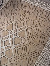 Круглый ковер PRAGA 06027A BEIGE / DARK VIZON