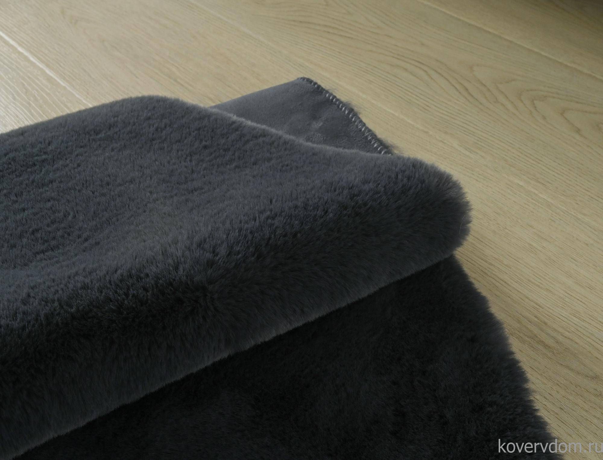 Ковер из искусственного меха RABBIT PREMIUM MS1000 ANTRACITE Круг