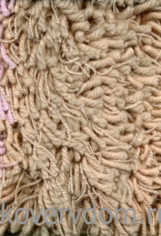 Ковер Шегги акрил В5 персик овал