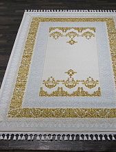 Ковер из Турции с длинным ворсом HUNKAR 08074A BLUE / GOLD