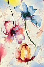 Шерстяной ковер из Монголии Hunnu R Цветы 6A1620 001