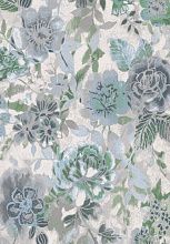 Тонкий ковер Бельгийский из вискозы и хлопка с цветами ROYAL PALACE 2020 R 17006 6767