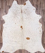 Ковер из шкуры белый из натуральной коровьей шкуры RS137 000